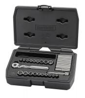 5WHY0 Socket Set, Std, 1/4 Dr, SAE/Metric, 27 Pc