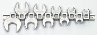 5WHY3 Crowfoot Wrench Set, 3/8 Dr, SAE, 10 Pc