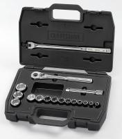 5WHY4 Socket Set, Std, 1/2 Dr, SAE, 17 Pc