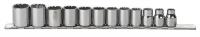 5WHY7 Socket Set, Std, 3/8 Dr, Metric, 12 Pc