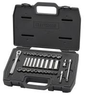 5WHZ2 Socket Set, Deep, 3/8 Dr, SAE/Metric, 34 Pc