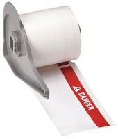 5WKZ2 Label Cartridge, Red/White, Polyester