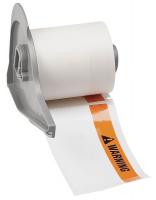 5WKZ3 Label Cartridge, Orng/Bk/Wht, Polyester