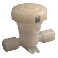 5WRH3 Diaphragm Valve, 3/4 In., Flare, 3.7Cv, PFA