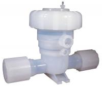 5WRH4 Diaphragm Valve, 3/4 In., Flare, 3.7Cv, PFA