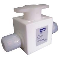 5WRN1 PTFE Ball Valve, Flared x Flared, 1/2 In