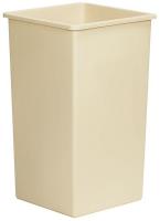 5WYZ1 Square Waste Receptacle, 25 G, Beige