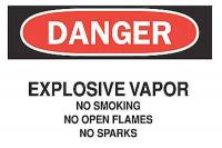 5X006 Danger No Smoking Sign, 10 x 14In, ENG