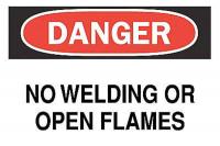 5X028 Danger Sign, 10 x 14In, R and BK/WHT, ENG