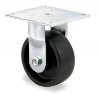 5X740 Rigid Plate Caster, 750 lb, 5 In Dia