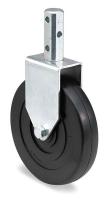 5X751 Rigid Stem Caster, 4 In, 115 lb, Rubber
