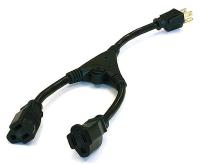 5XFT7 Power Cord, Split, 16/3, 5-15P-(2)5-15R