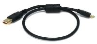 5XFW3 USB 2.0 Cable, 1.5 ft.L, Black