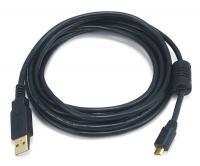 5XFY6 USB 2.0 Cable, 10 ft.L, Black