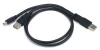 5XFY9 USB 2.0 Cable, 2.5 ft.L, Black