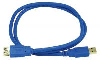 5XFZ9 USB 3.0 Extension Cable, 3 ft.L, Blue