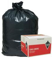 15E857 Liner, 45 Gal., Black, LDPE, PK 100