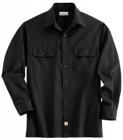 5XRR0 Long Sleeve Shirt, Black, Poly/Cott, XL