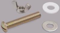 5XTF1 Toilet Seat Hardware, Plated Metal