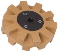 5YAR2 Eraser Wheel, 4 In, Rubber, 4000 RPM Max