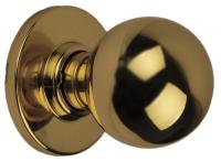 5YFH7 Door Knob Lockset, Orbit, Polished Brass