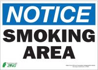 5YFP0 Notice No Smoking Sign, 10 x 14In, ENG