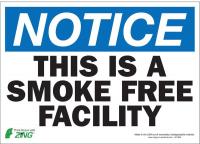 5YFP4 Notice No Smoking Sign, 10 x 14In, ENG