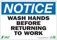 5YFP5 Notice Sign, 7 x 10In, BL and BK/WHT, ENG