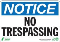 5YFR3 Notice Sign, 7 x 10In, BL and BK/WHT, ENG