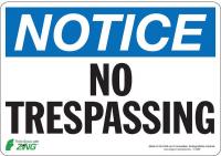 5YFR4 Notice Sign, 7 x 10In, BL and BK/WHT, ENG