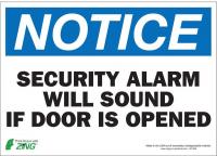5YFT0 Notice Security Sign, 10 x 14In, ENG, Text