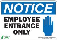 5YFT2 Notice Sign, 7 x 10In, BL and BK/WHT, ENG