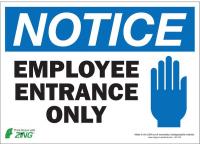 5YFT4 Notice Sign, 10 x 14In, BL and BK/WHT, ENG