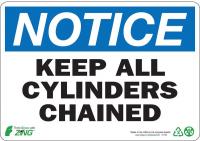 5YFT5 Notice Sign, 7 x 10In, BK and BL/WHT, ENG