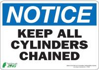 5YFT6 Notice Sign, 7 x 10In, BK and BL/WHT, ENG