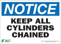 5YFT8 Notice Sign, 10 x 14In, BK and BL/WHT, ENG