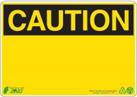 5YFV3 Caution Sign, 7 x 10In, YEL/BK, BLK, SURF