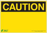 5YFV6 Caution Sign, 10 x 14In, YEL/BK, BLK, SURF