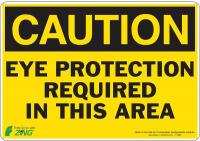 5YFX0 Caution Sign, 7 x 10In, BK/YEL, ENG, Text