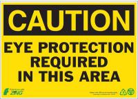 12R221 Caution Sign, 7 x 10In, BK/YEL, Recycled AL