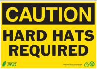 12R222 Caution Sign, 7 x 10In, BK/YEL, Recycled AL