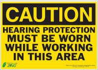 5YFY4 Caution Sign, 10 x 14In, BK/YEL, ENG, Text