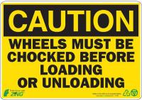 5YFY9 Caution Sign, 7 x 10In, BK/YEL, ENG, Text
