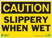 5YGC1 Caution Sign, 10 x 14In, BK/YEL, ENG, Text