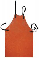 5YGK6 Flame-Resistant Ins. Apron, Brown, 42 In