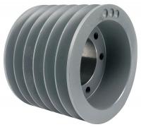 5YLE1 V-Belt Pulley, QD, 8 In OD, 6 Groove