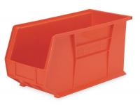 5YM92 Stack &amp; Hang Bin, H 9, W 8 1/4, D 18, Red