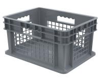 5YN06 Cntnr, Mesh Side/Solid Base, 0.88 cuft, Gry