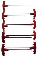 5YUU0 Ball End Hex Key St, 5/64-1/4 In, T-Handle