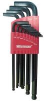 5YUU2 Ball End Hex Key Set, 1/4 - 3/8 In, L-Shpd